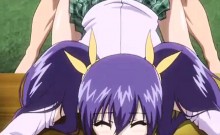 Blue-haired Slut In Hentai Vid