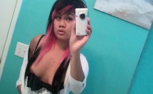 Hot Ebony Babe With Huge Tits Teasing On Cam