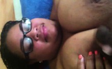 Leaving Her Face And Tits Drenched In His Cum
