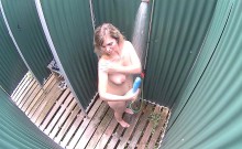 Czech Blonde Milf Cought in Public Shower