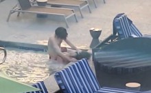 Amateur Couple Is Fucking In A Hot Tub Outside