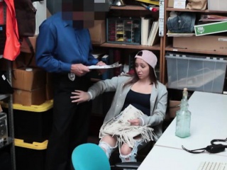 Cute thief caught stealing and pounded in LP office