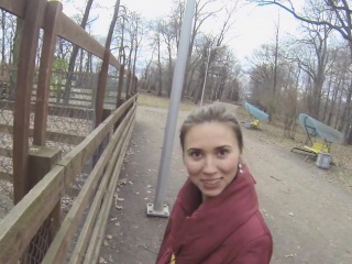 Pickedup euro POV ass banged in public