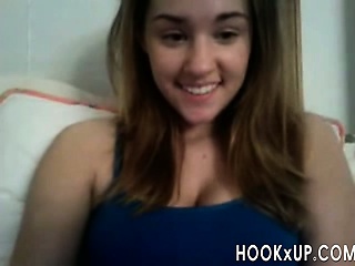 Hot brunette teasing - hookXup_com