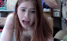 Hot Skinny Redhead Teen Shoplifter Gets Caught Stealing