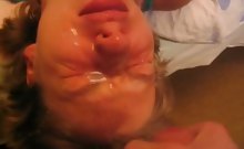 Facial cumshot for blonde girlfriend