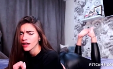 Kylie Stripping In Her Wet Look Leggings