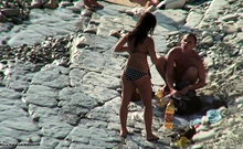 Voyeur on public beach Cook Jerking and Oral Sex Stimulation