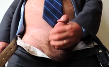 Mature Daddy Cumshot At The Office