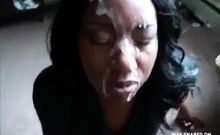 Ebony Huge Facial Compilation