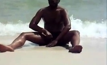 jerking off at the beach