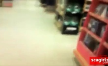 British Brunette Almost Caught Toying In Supermarket