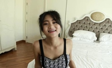 Adorable Thai amateur has her tight pussy stuffed