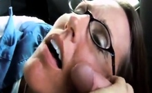 Mature Girl Blowjob And Facial In Car