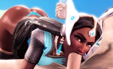 Slutty Symmetra from Overwatch Gets a Big Thick Dick