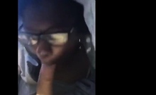 Black girl suck her white boyfriend in car