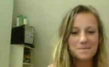 Blonde cutie on Skype