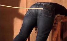 Caned Over Tight Jeans Daddy Boy