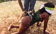 Public outdoor african ebony domination