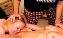 Amateur woman and ugly guy gangbang