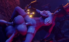 Party Hard Halloween - Futanari Fantasy 3d Animation
