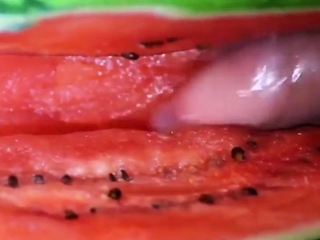 fruit fuck and self swallow - the best comes after cumming