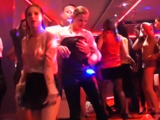 Horny whores make out and have a fun a mad fetish party