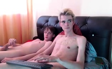 Straight amateur twinks masturbate