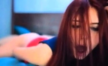 Beautiful REDHEAD fingers herself to AGONY