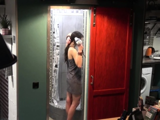 Shower enlivens my hot long haired girlfriend