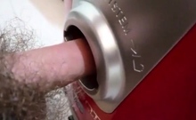 The vacuum cleaner hole and cumshot inside