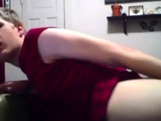 Twink Crossdresser Cums Hard
