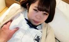 Great close up in japanese teen blowjob pov