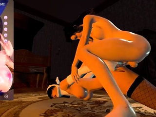 Hot 3D redhead licking a pussy while getting fucked