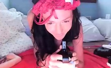 Jessy funny amateur teen brunette toying