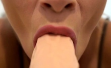 KaterinaHartlova Squrting Dildo Blow Very Close Up LEWD