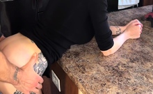 Brunette mia bangg ass toyed before hardcore anal