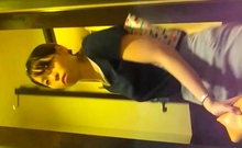 Cute amateur asian web cam girl playing with her toy
