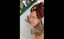 Amateur striptease and Solo masturbation