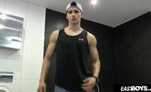 Sexy Muscle Boy Jared Shaw Striptease
