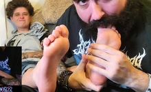 Amateur Foot Fetish Girlfriend Sucks and gives a Footjob