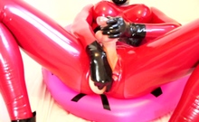 Sexy solo girl loving masturbation with toys