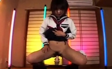 Asian Amateur Orgasms with Dildo