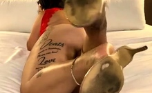 Exotic brunette hardcore foot fetish fuck