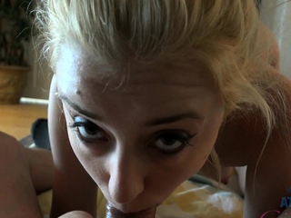 Blond and small titted sandwich