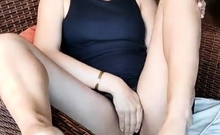 Hot Amateur Brunette Masturbating