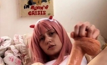 Beautiful wife masturbating show with webcam with toys