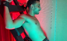 Hot Dude Tries On The Tickling Rack