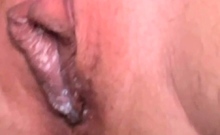 Close up solo beauty toying ass