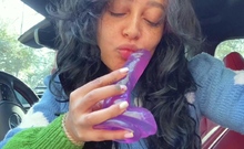 Stacked brunette goes solo toys and masturbation